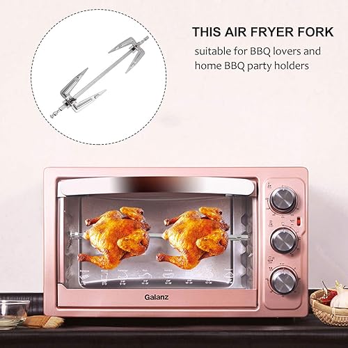 Miniatura 3 de Tenedor de freidora de aire de acero inoxidable y tenedor de parrilla para barbacoa, cocina en casa, al aire libre, camping
