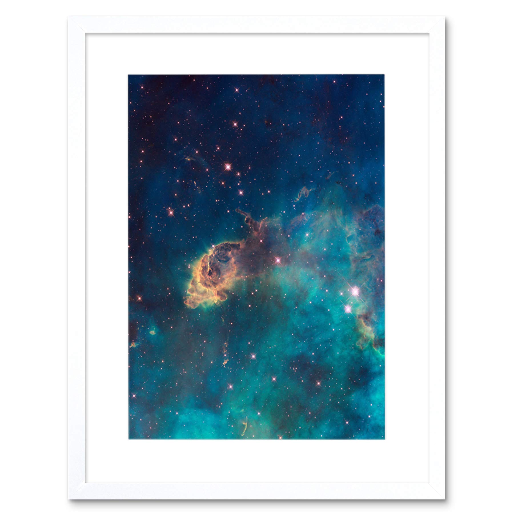 Wee Blue Coo Hubble Space Telescope Jet In Carina Wfc3 Uvis Framed Wall Art Print