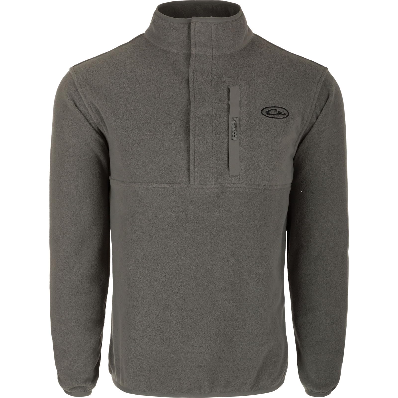 Drake Waterfowl Men's Camp 2.0 Fleece Pullover | Hunting Anti-Pill Moisture Wicking 1/4 Neck Snap Sweater with Chest Pocket