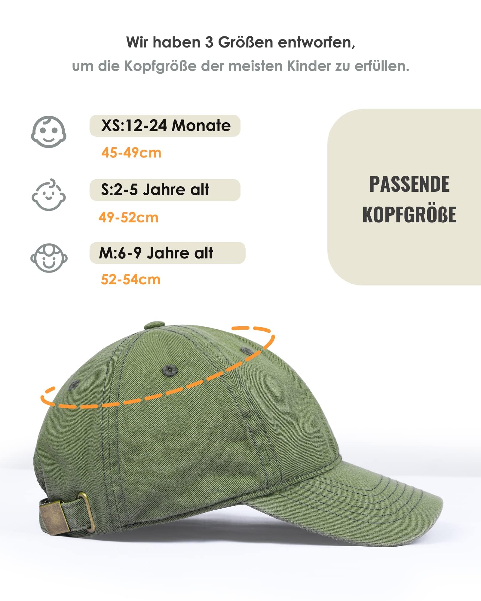 FURTALK Unisex Kinder Jungen Mädchen Basecap Baby UV-Schutz Sonennhut Kleinkind Baumwolle Verstellbare Baseball Cap
