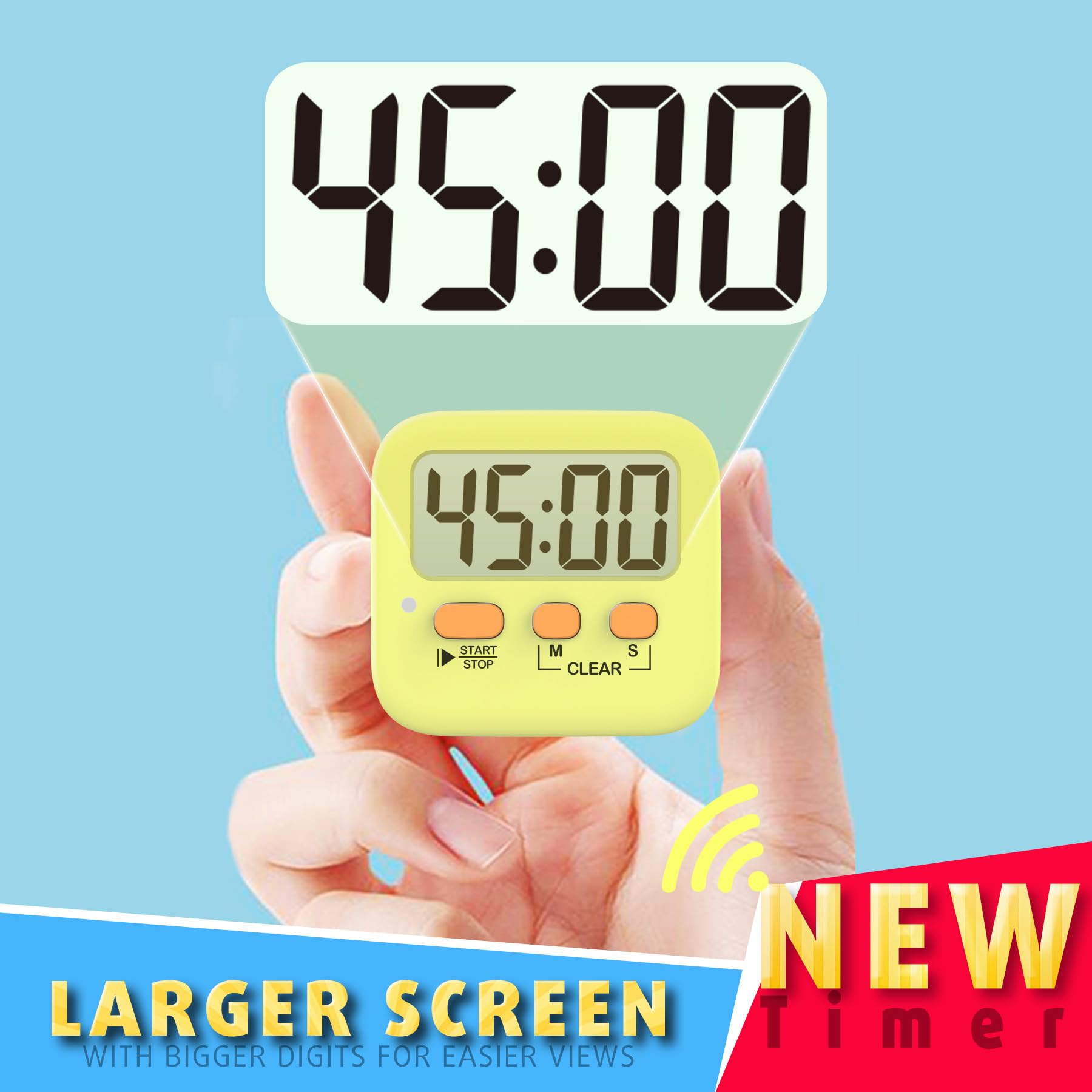 Snapklik.com : Antonki 2 Pack Digital Timer For Kids, Magnetic ...
