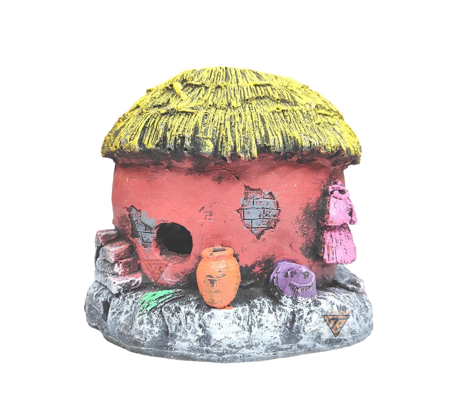 Aquarium Hut Cave Shelter for Fish Tanks, Handcrafted Non-Toxic Fish Aquarium Decoration Ornaments. (B0DFCMY4M1) Amazon Price History, Amazon Price Tracker