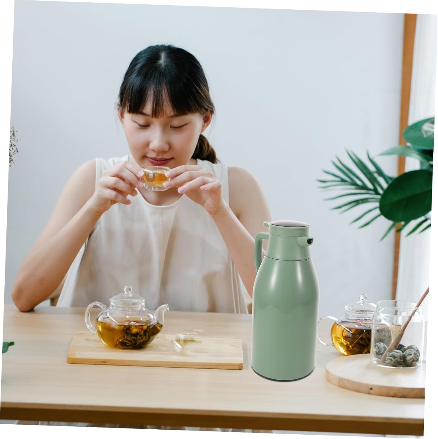 Homoyoyo Thermal Carafe Coffee Jug Insulated Water Bottle Capacity Vacuum Insulated Pot