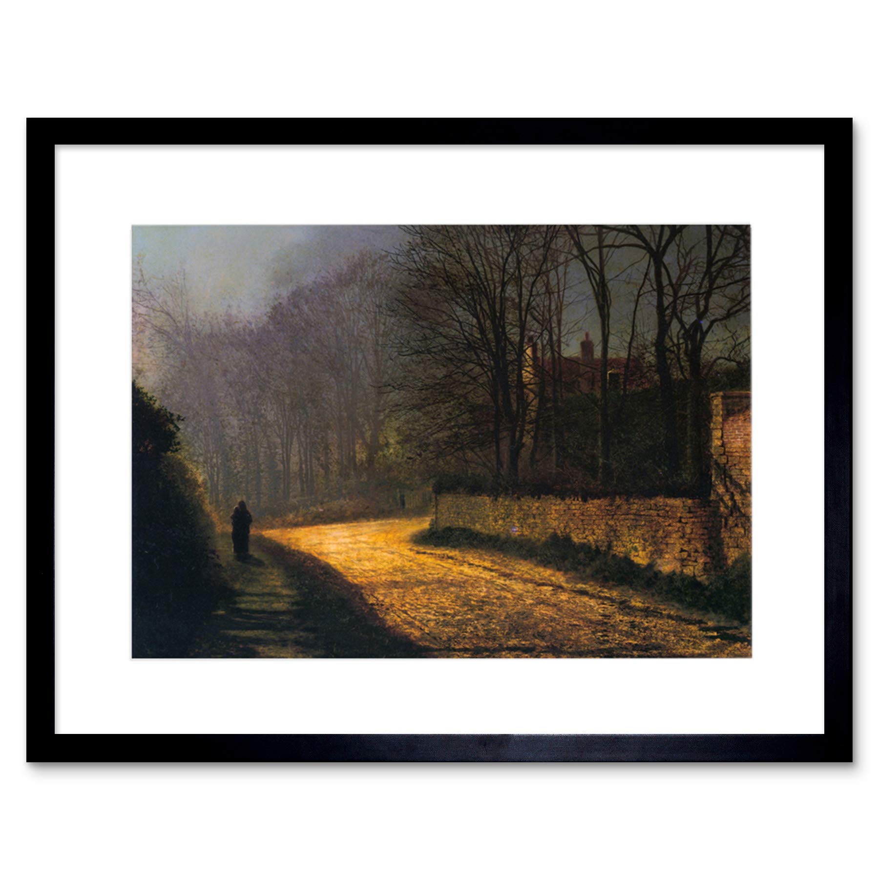 Wee Blue Coo John Atkinson Grimshaw The Lovers Old Master Framed Wall Art Print