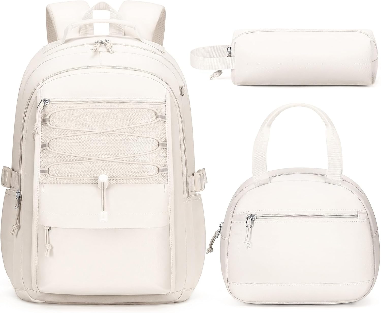 Fimibuke Kids Backpack for Girls, 3 PCS Waterproof Girls Backpack with Lunch Box & Pencil Case, Lightweight Bookbag Set for Kids Teen Girl Travel School Bag for Elementary Middle High School Students