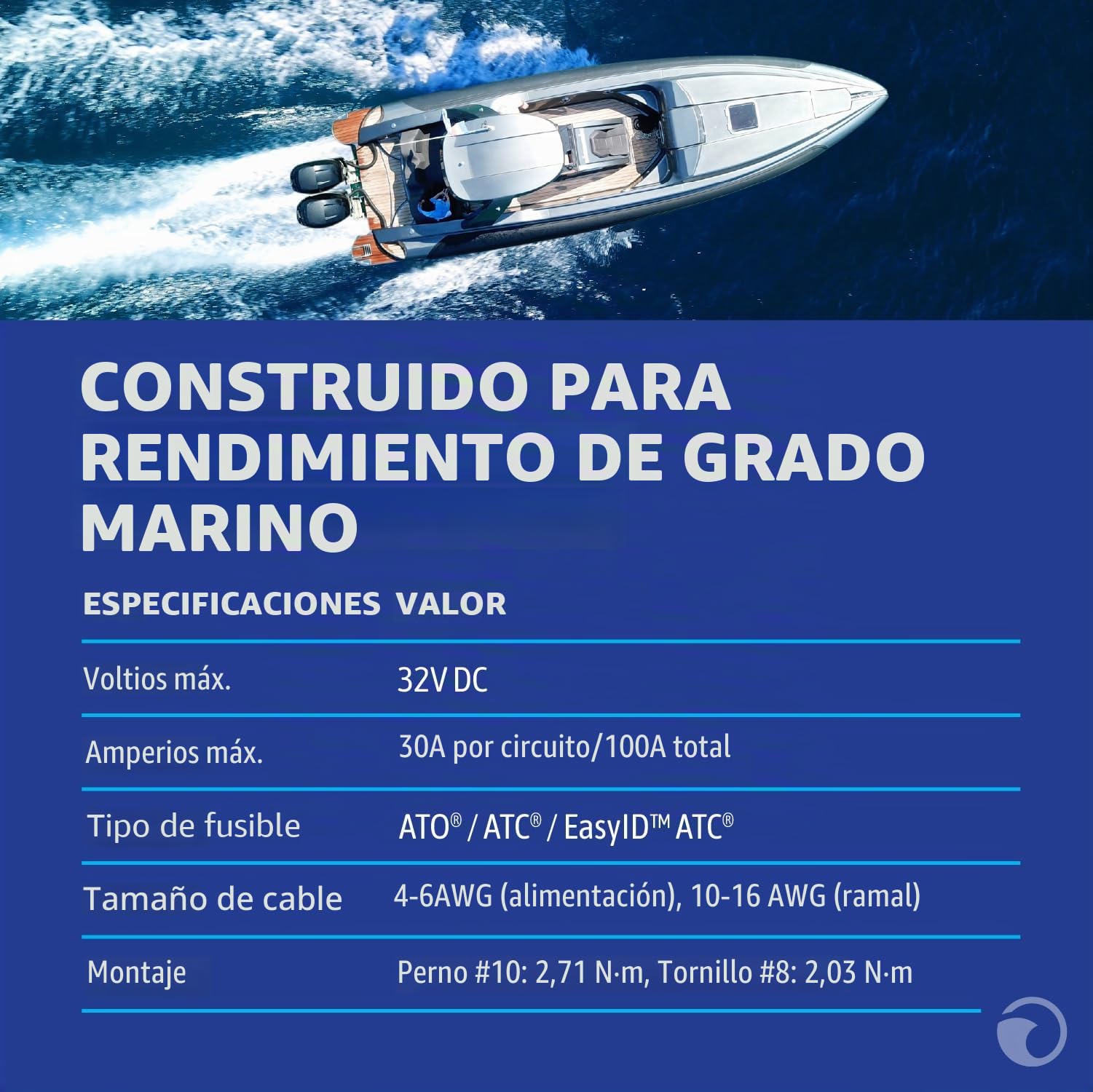 Blue Sea Systems Bloques de fusibles ATO/ATC de la Cuchilla ST