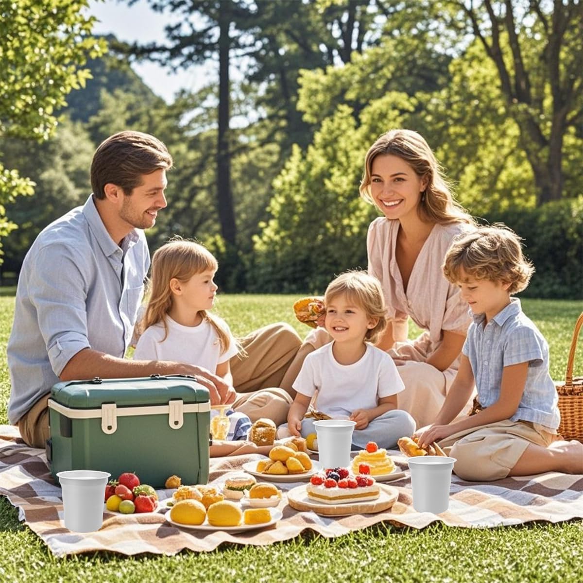 60 Pack 16 oz Aluminum Drinking Cups,Reusable Metal Cups,Silver Aluminum Party Cups Beer Cups Suitable for Family Gatherings,Entertainment Parties - Image 5