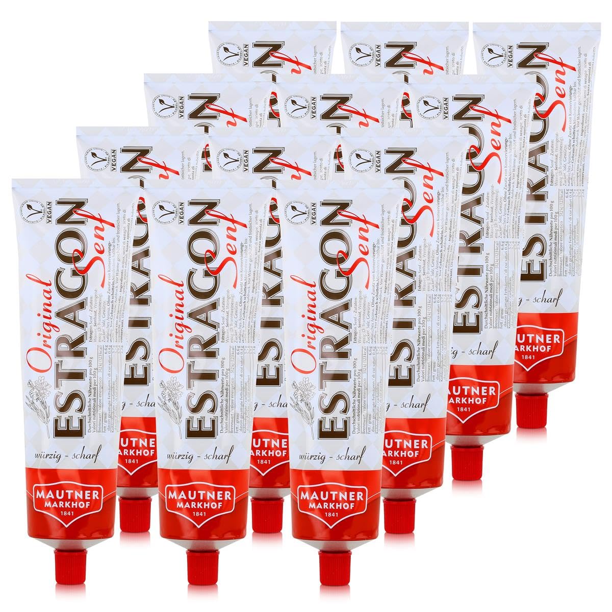 Mautner Senf 330g, Estragon - 12 x 330g