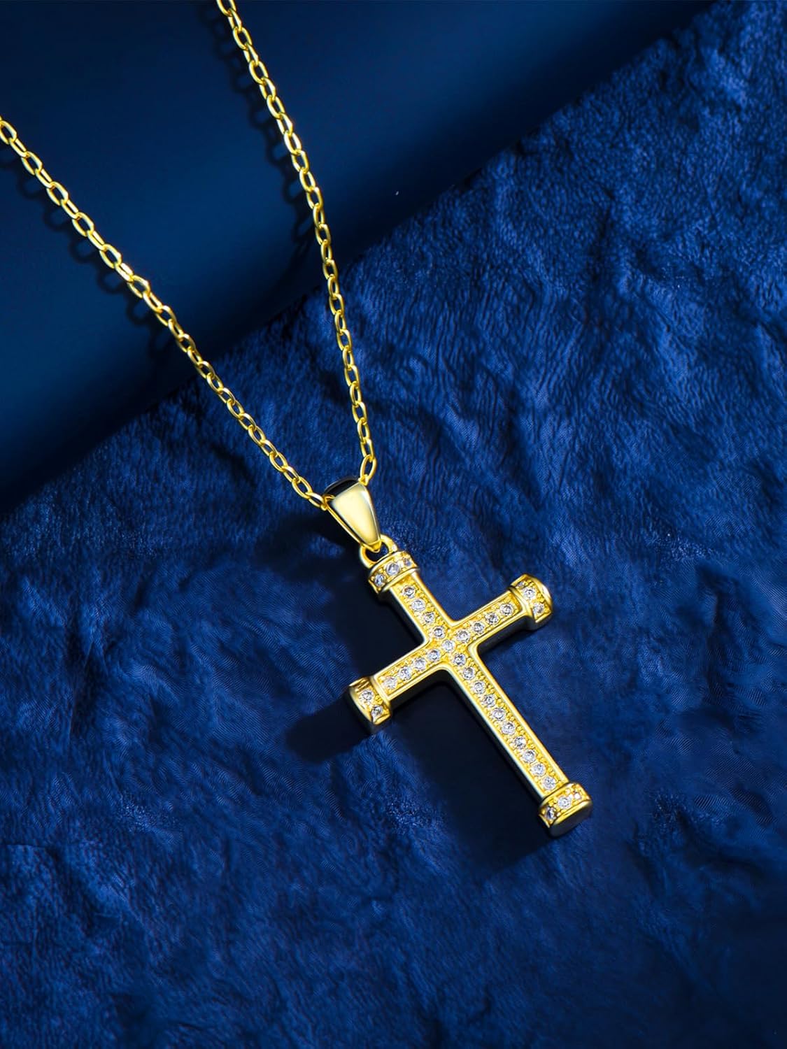 KQ&TTENG 14K Gold Cross Necklaces for Women Dainty Cross Necklace Faith Pendant Jewelry Gifts, 18"+2" Chain - Image 3