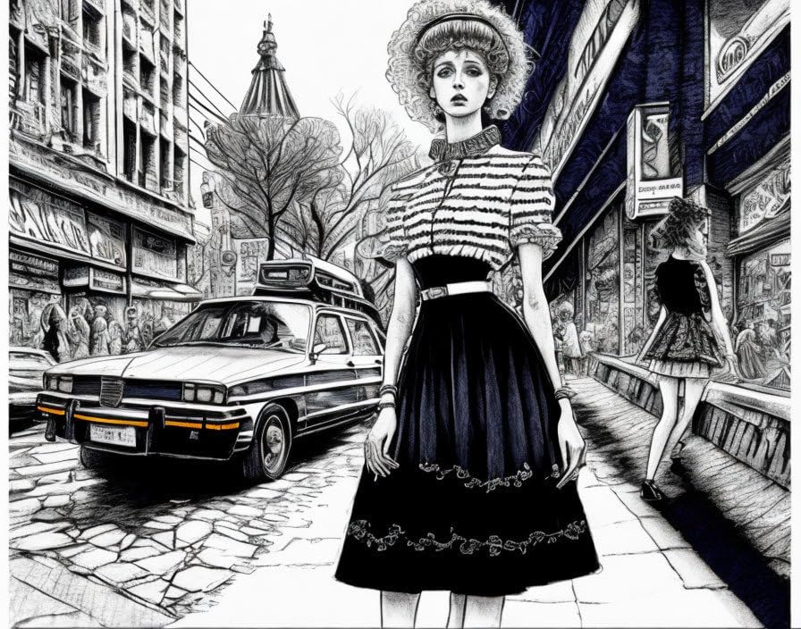 Tableau sur toile 58 x 90 cm decoration interieur femme punk 80s