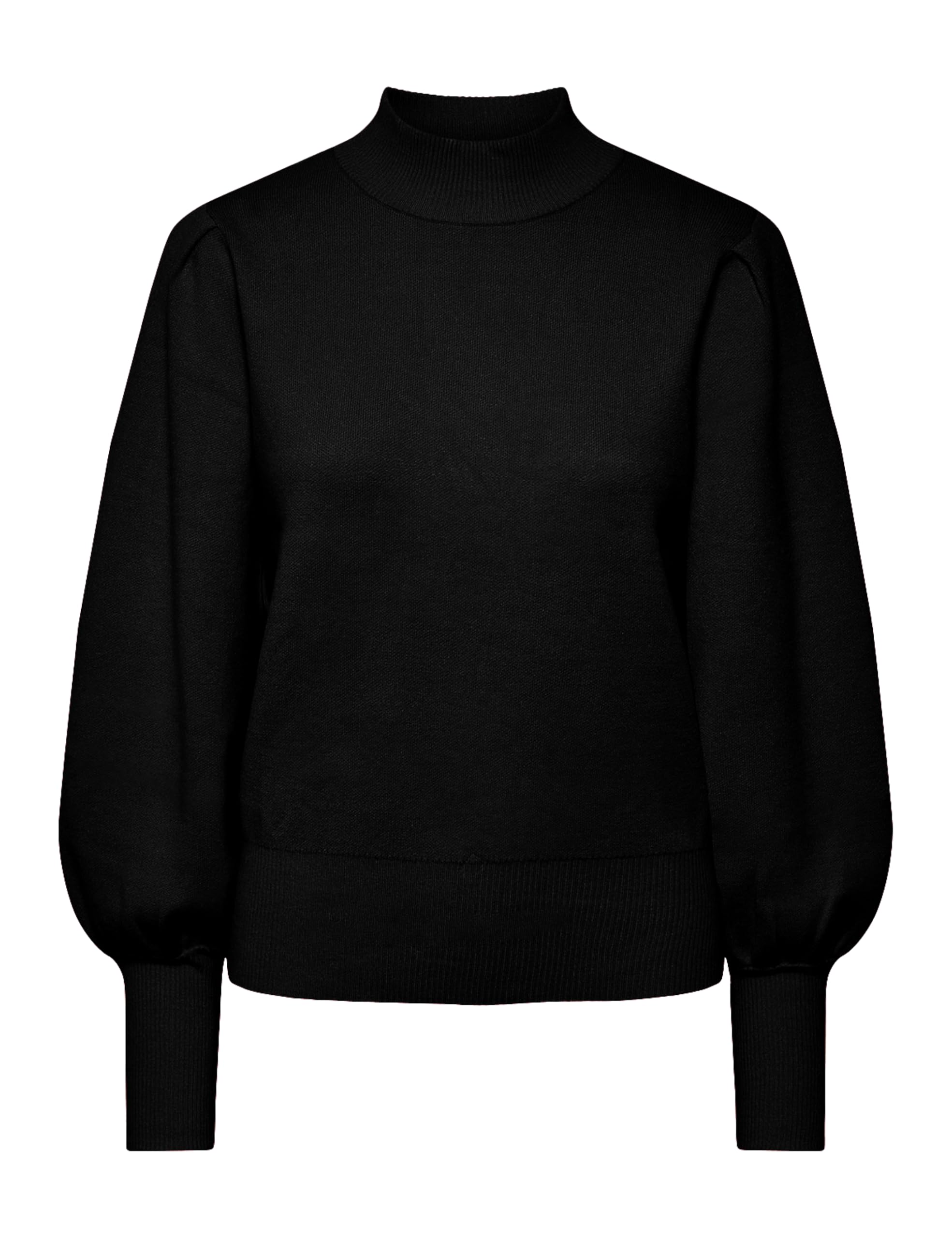 YAS Women's Yasfonny LS Knit Pullover S. Noos Knitted Jumper, Black, S