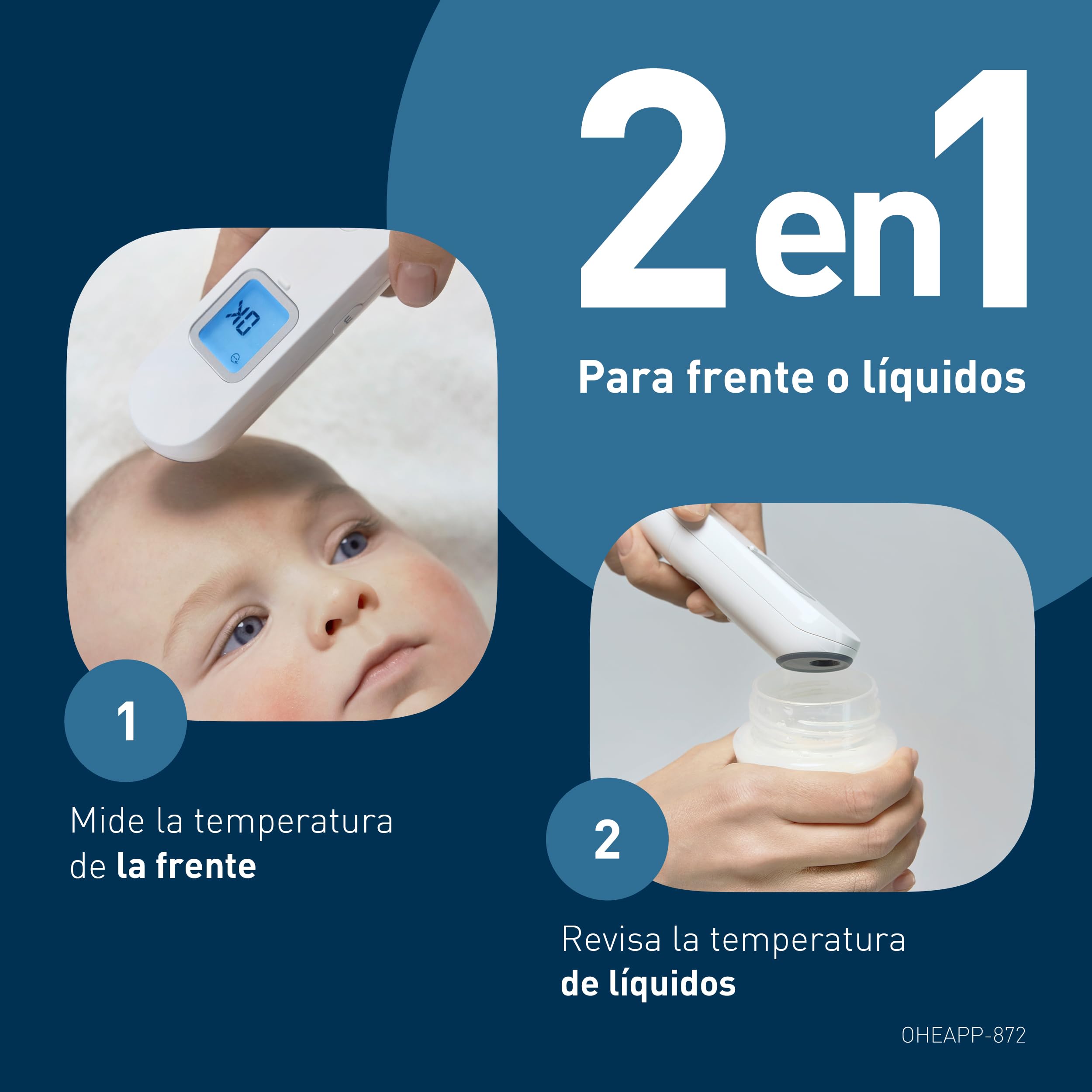 OMRON Gentle Temp 730 Termómetro digital sin contacto infrarrojos para frente líquidos y oído bebé rápido preciso con memoria