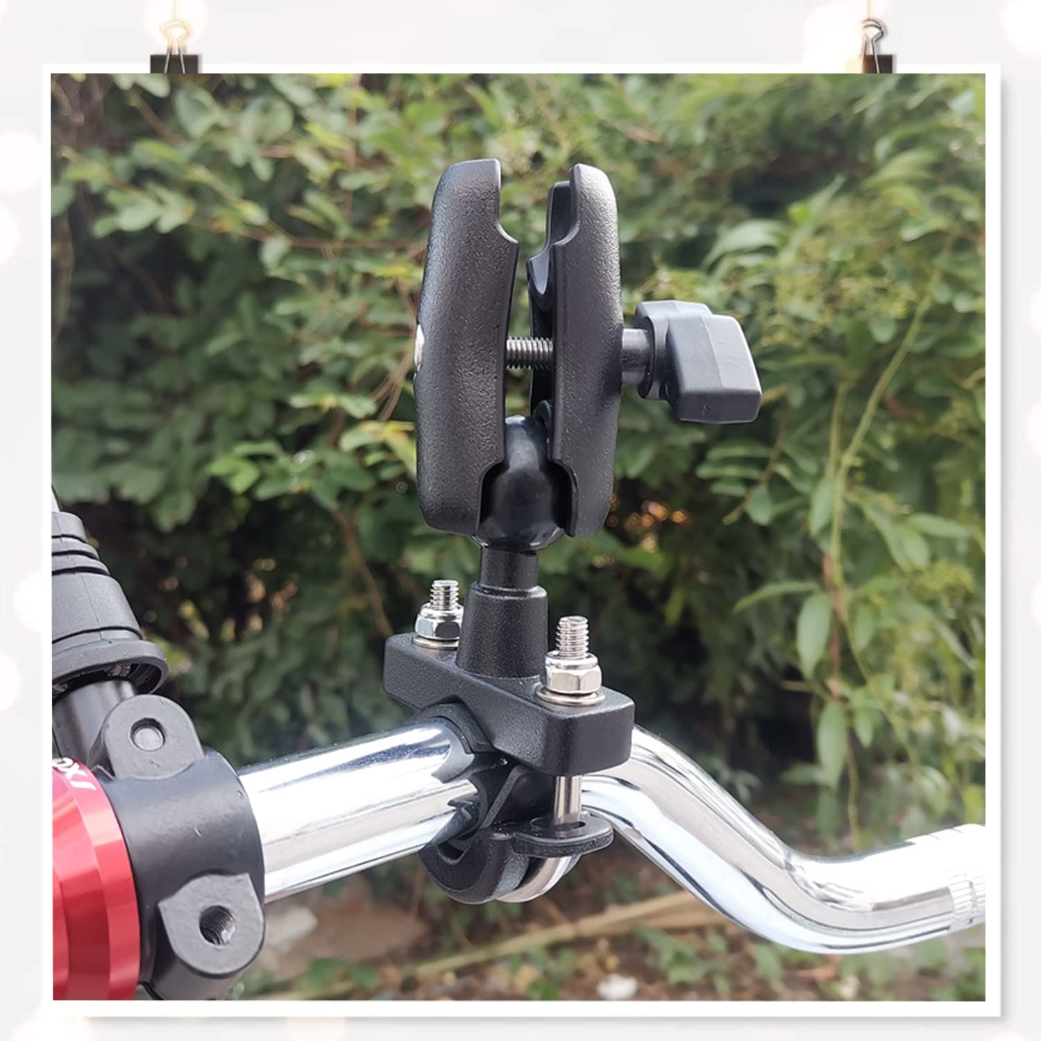 Uchwyt kulkowy, podstawa uchwytu kulkowego, kompatybilny z kulkami, kompatybilny z głowicą kulową, uchwyt na telefon, motocykl, rower, 1 szt., aluminium 1"