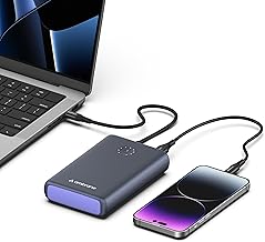 Ambrane 85W Fast Charging Powerbank for MacBook, Type C Laptop & Mobile Charging, 20,000mAh Battery, Triple Output, Power Delivery & Quick Charge (Powerlit Ultra lite, Black)