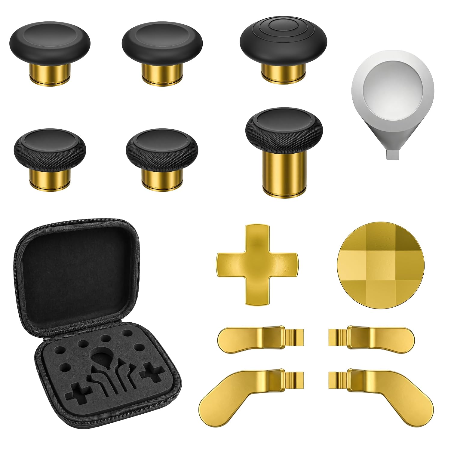 14 in 1 Metal Thumbsticks for Xbox Elite Controller Series 2, Gold