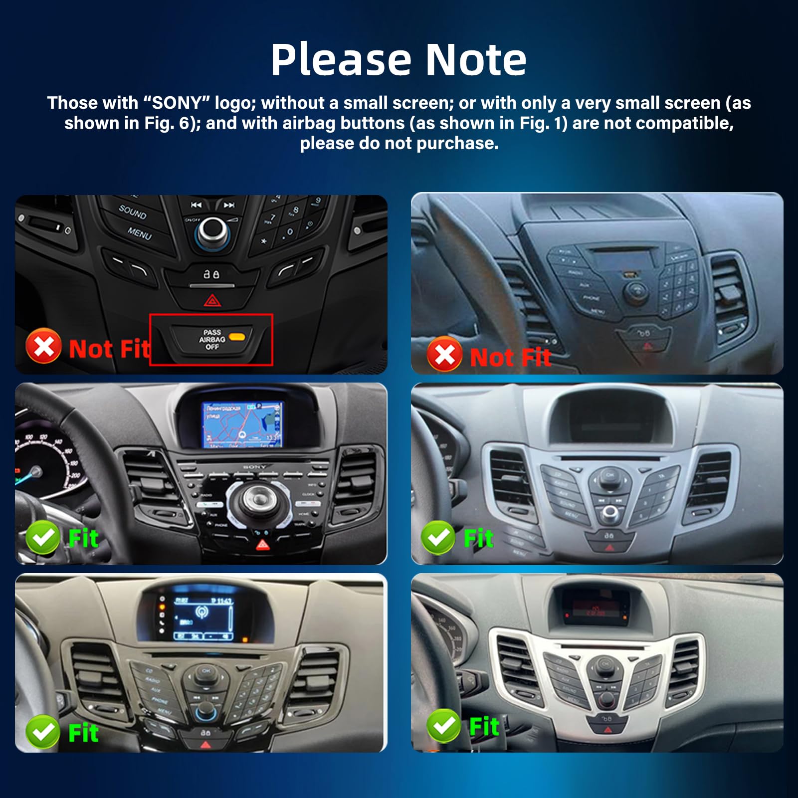 NHOPEEW 8 Core 4+64G 9 pollici Android Radio per Ford Fiesta 2009-2017 - Wireless CarPlay & Android Auto GPS 3D Modello Auto Presentazione SWC FM RDS DSP Schermo Diviso + Telecamera Posteriore