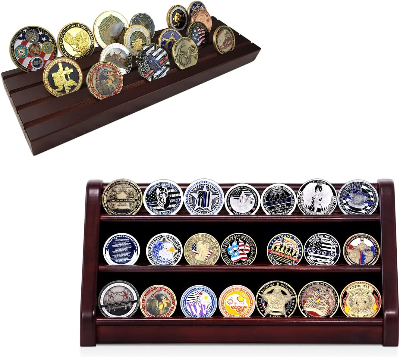 4 Row Challenge Coin Holder & 3 Row Challenge Coin Display