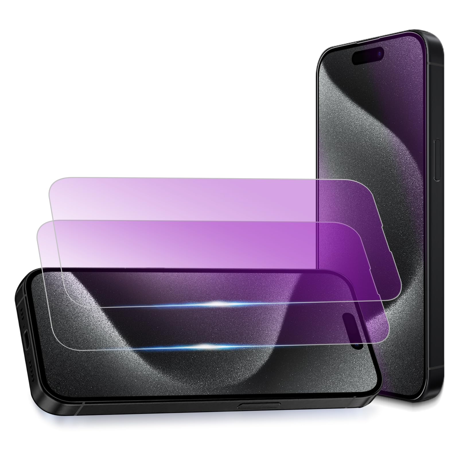 Amazon | DXQ ブルーライトカット iPhone 15 ガラスフィルム