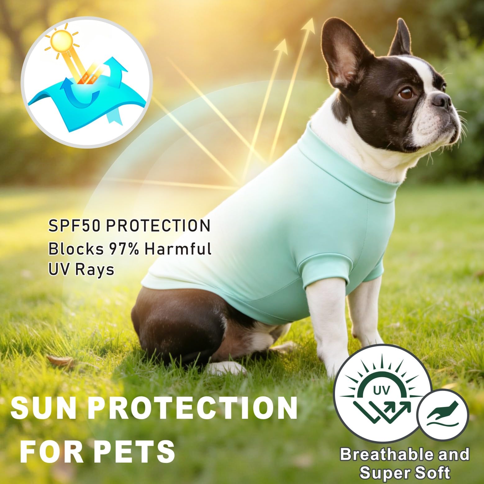 Camisa Perro protección UV 2Pack, Camiseta Ligera Perro Chaleco enfriamiento Secado rápido Ropa Verano Mascotas Confort Perros Camisas Sol para Perros pequeños y medianos Gatos Grandes