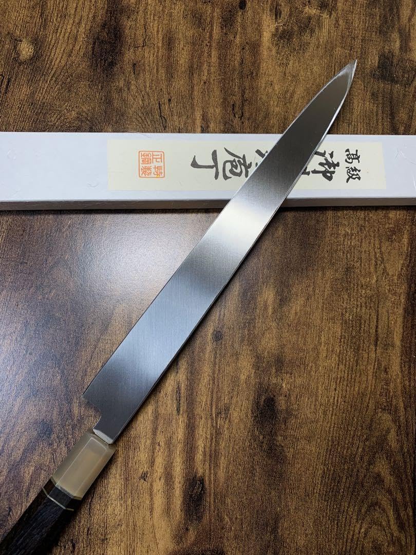 Amazon.co.jp: 堺刃物 一則別選 刺身 柳刃 本焼 VG10鋼 包丁 鏡面 尺