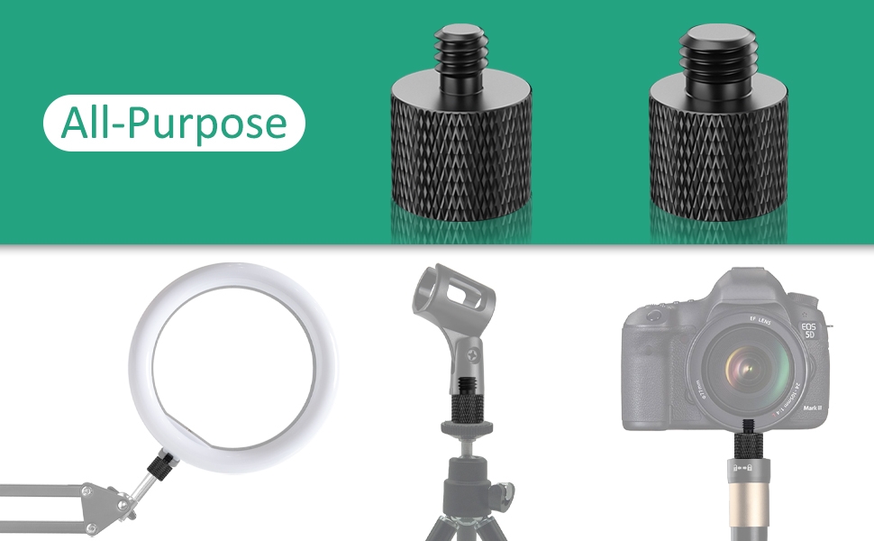Universal 1/4" To 3/8" Tripod Screw Adapter – Silver – 1PC – From OZ Quality