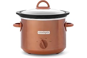 Copper 3 Quart Manual Design Series Slow Cooker with 3 Manual Heat Settings
