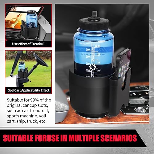 Miniatura 7 de leediga Soporte para teléfono celular 2 en 1 2 para automóvil, base ajustable, expansión de portavasos impermeable, ABS impermeable, soporte