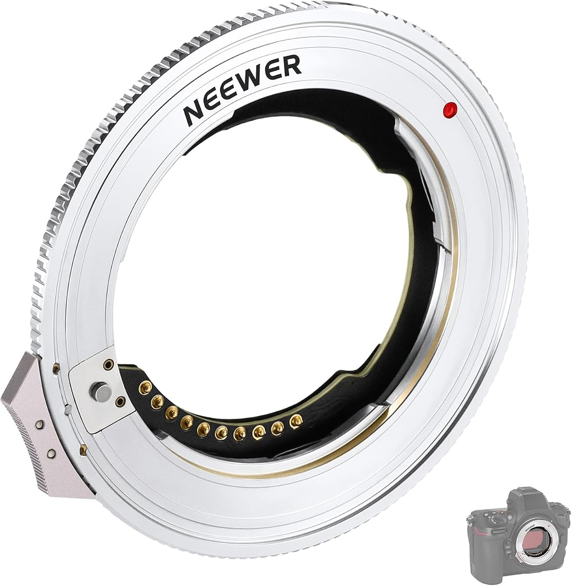 NEEWER FE/E Mount Lens to Z Mount Camera Autofocus Adapter with Firmware Update Compatible with Tamron Sony Sigma FE/E Lens Nikon Z Mount Camera, Not Compatible with Zeiss Batis Lenses, NW-ETZ Pro