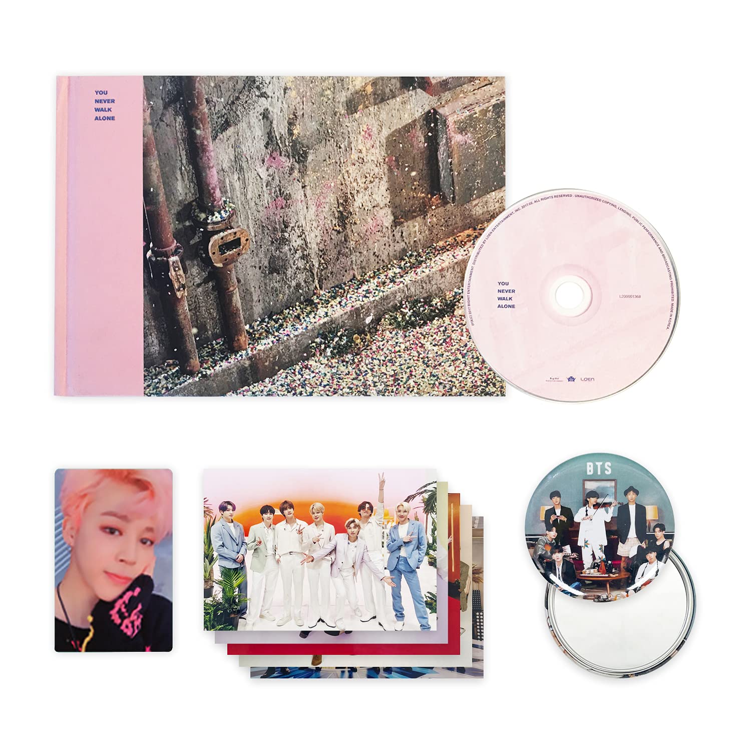 BTS - Wings : You Never Walk Alone [ RIGHT Ver. ] + 1 Hand Mirror + 5 Extra Photos