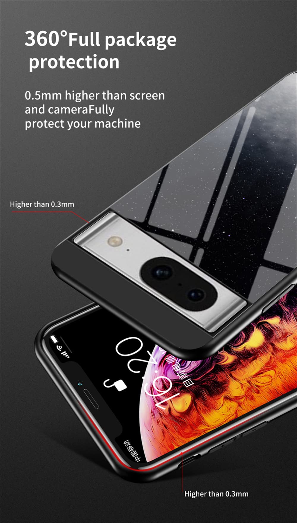 SHIEID Custodia per Google Pixel 8 PRO Slim Cover Posteriore in