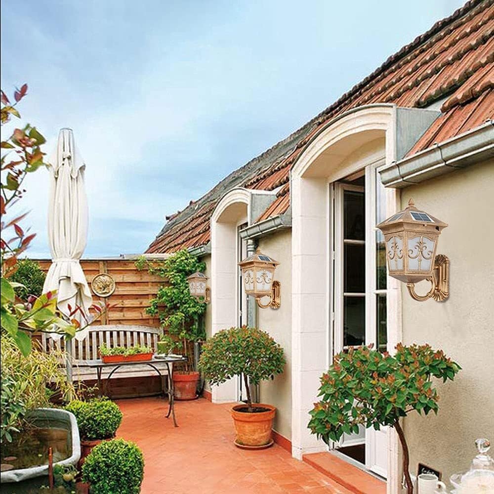 階段照明 門灯 防水 外灯 インテリア 室内 照明器具 ソーラー防水壁ランタン ヴィンテージ屋外壁ライト ソーラーパワー外壁取り付け