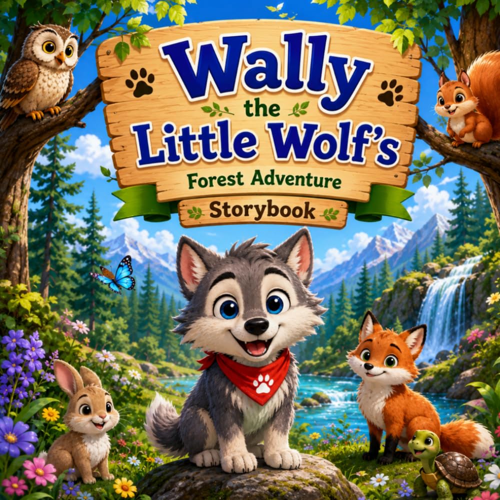 Wally the Little Wolf's Forest Adventure: Cute Storybook