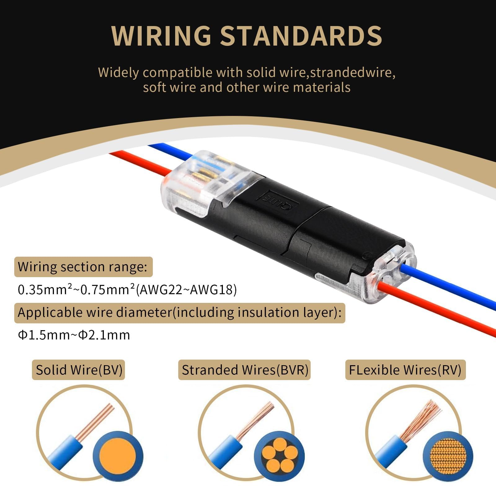 unillea 30 connettori per cavi a 2 poli, connettori per cavi impermeabili e resistenti al calore, 18-24 AWG, adatti per auto, camion, kayak e barche