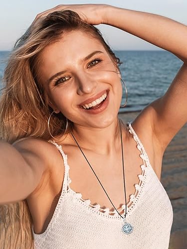 Miniatura 2 de KZX Collar difusor de aceite esencial para mujer, colgante de bola de aromaterapia, regalo de joyería para madres novias, 7 piezas de rocas de lava,