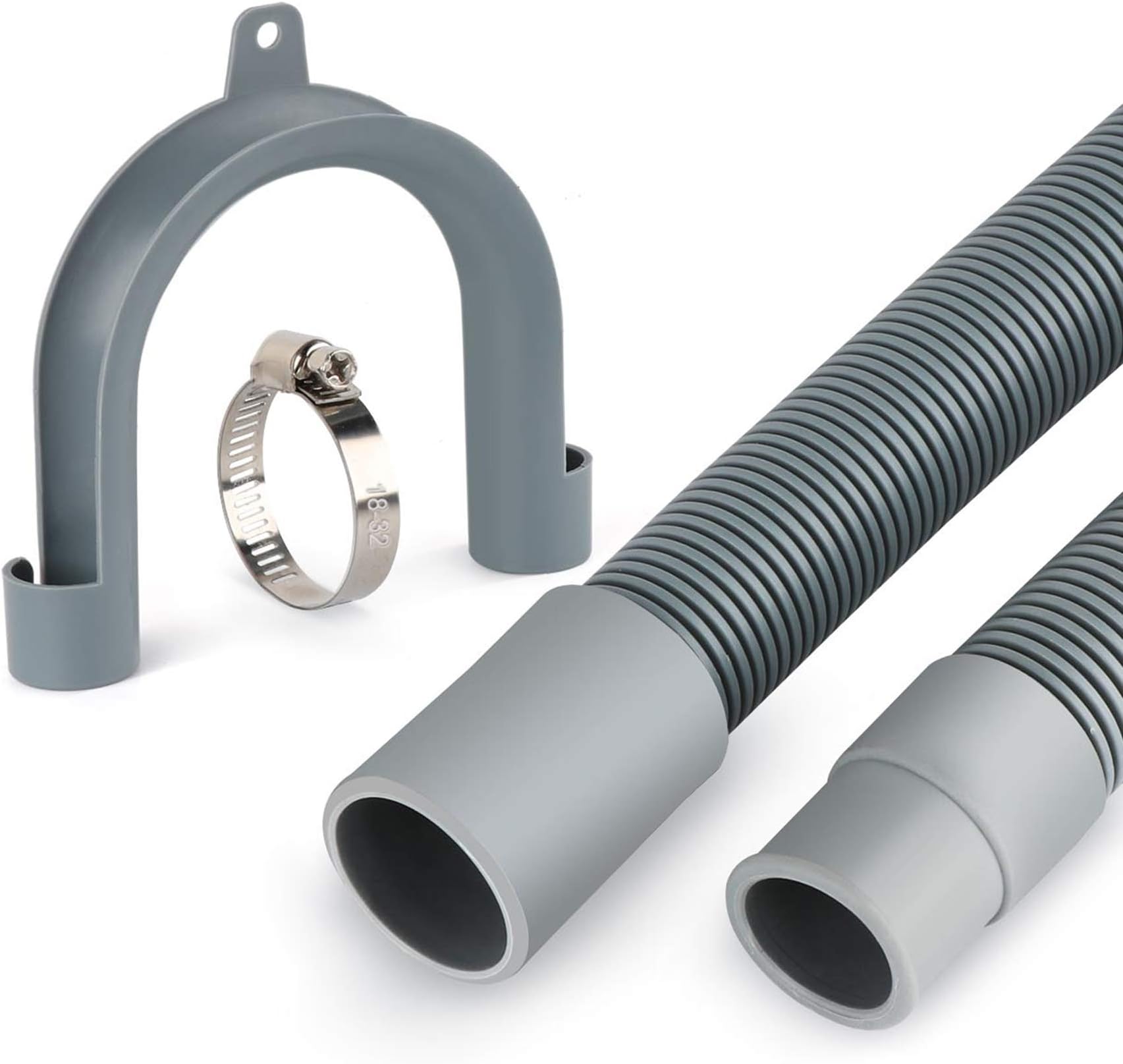 Lemonfilter ilauke 1.5m Universal Replacement Drain Hose Extension Kit for Washing Machine, Dishwasher & Other Applications