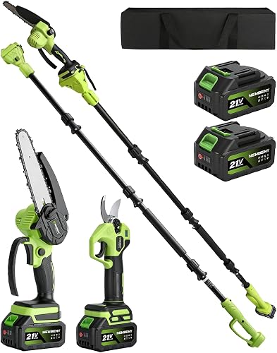 2m Elagueuse sur Perche avec 2 batteries de 3,0 Ah et 3,000 tr/m 