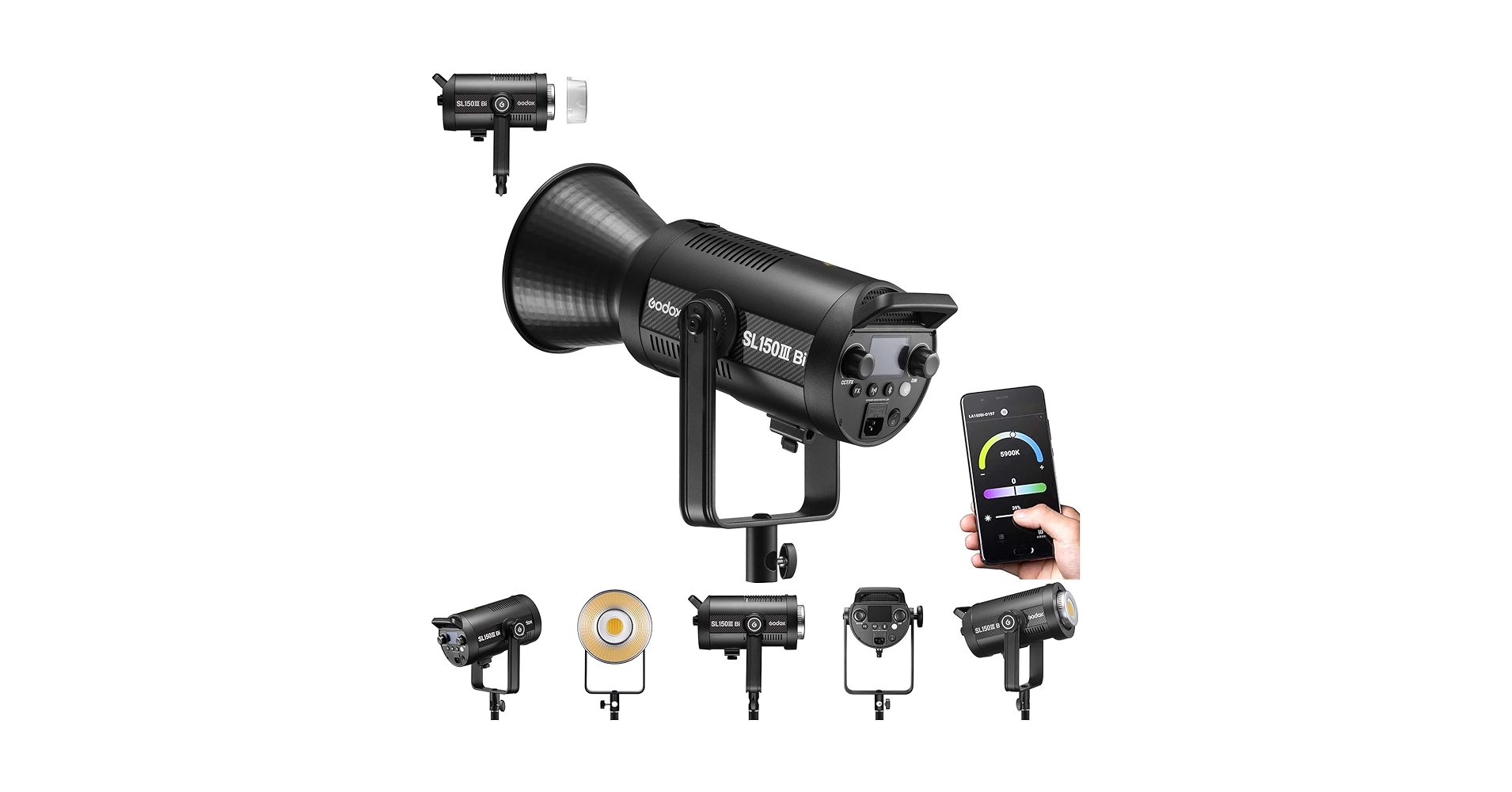 Godox SL150II 150W ほぼ新品セット Amazon.com : Godox SL150BII Bi-Color LED Video Light (2500