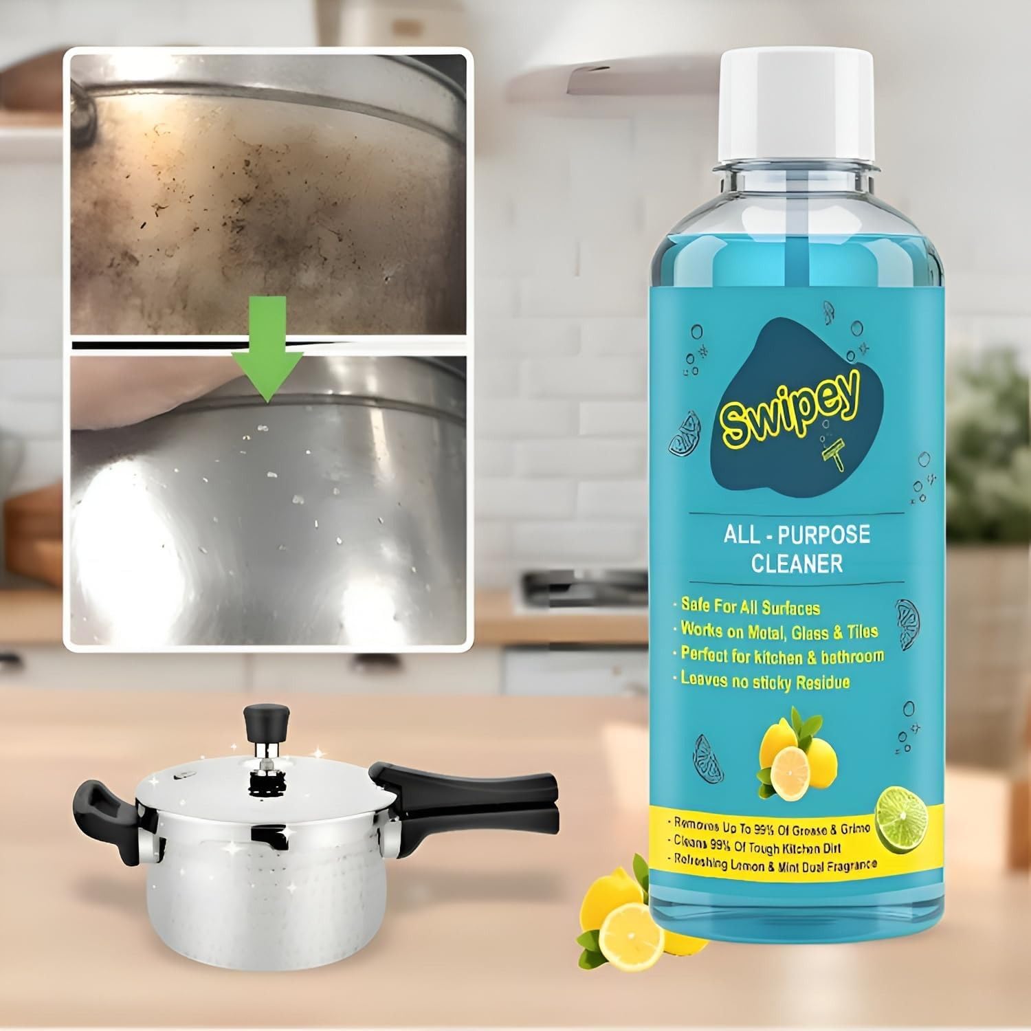 Claix Swipey All-Purpose Cleaner, Lemon Scented, Multi-Surface