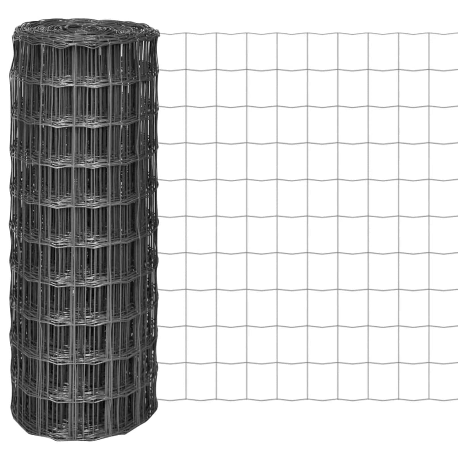Euro Valla Acero Gris 25x1 m, Malla Gallinero, Cerramientos Jardin, Vallas De Obra 142515