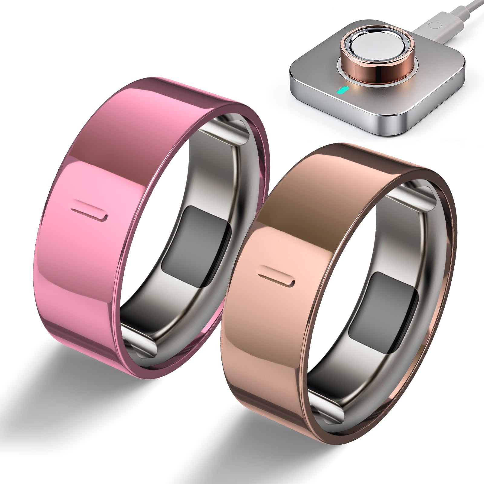 Photo 1 of 2 Pack High-Gloss Plated Covers Compatible with Oura Ring Gen 4/Oura Gen 3 Cover, Anti-Scratch Ultra-Thin TPU Ring Protector Case Accessories for Women Men, Size 7 (Not for Oura Ring 4 Ceramic)