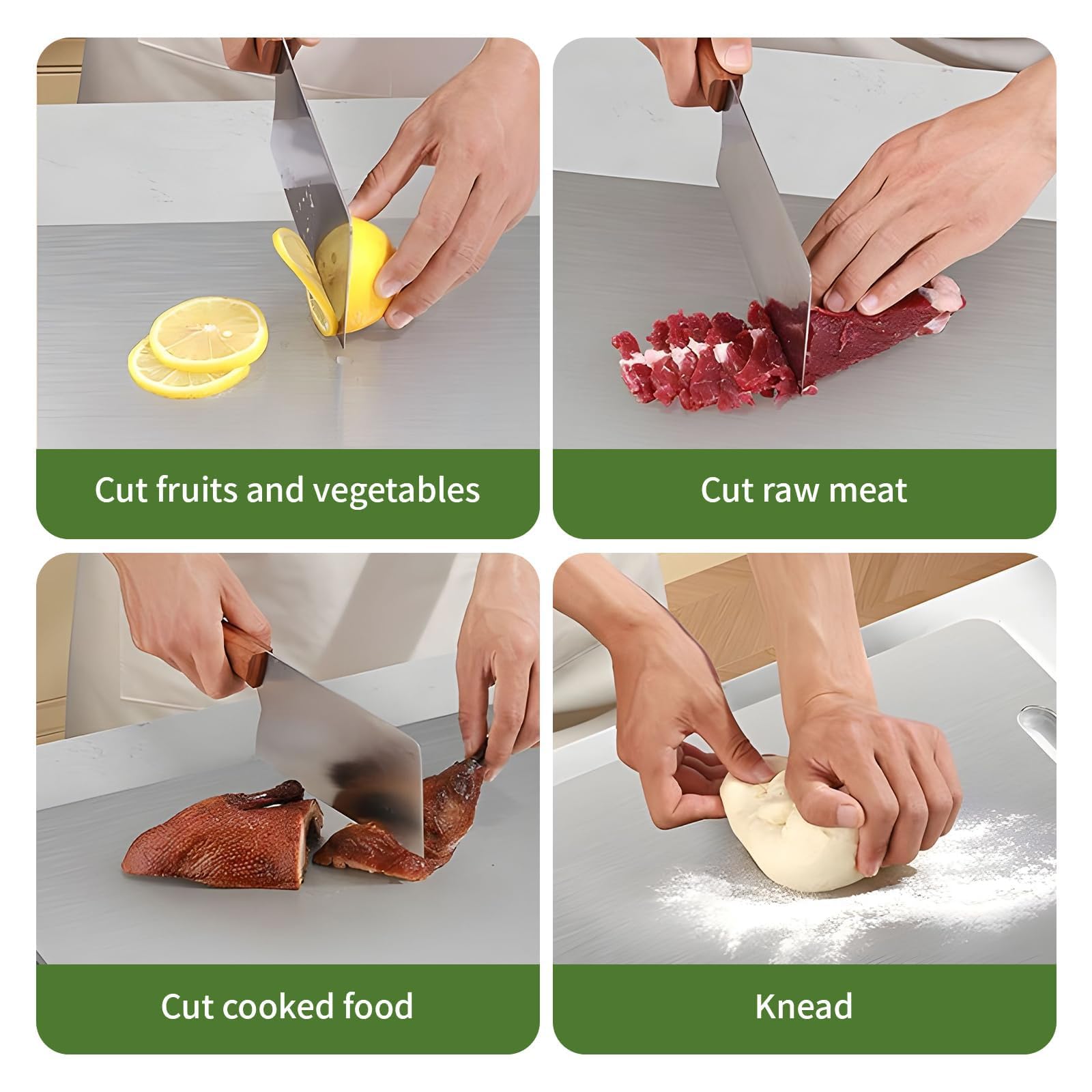 Tablero de cocina de doble cara de titanio 100 % puro para carne, frutas y verduras, duradero 39 x 28 cm, ideal para cocineros y cocineros caseros