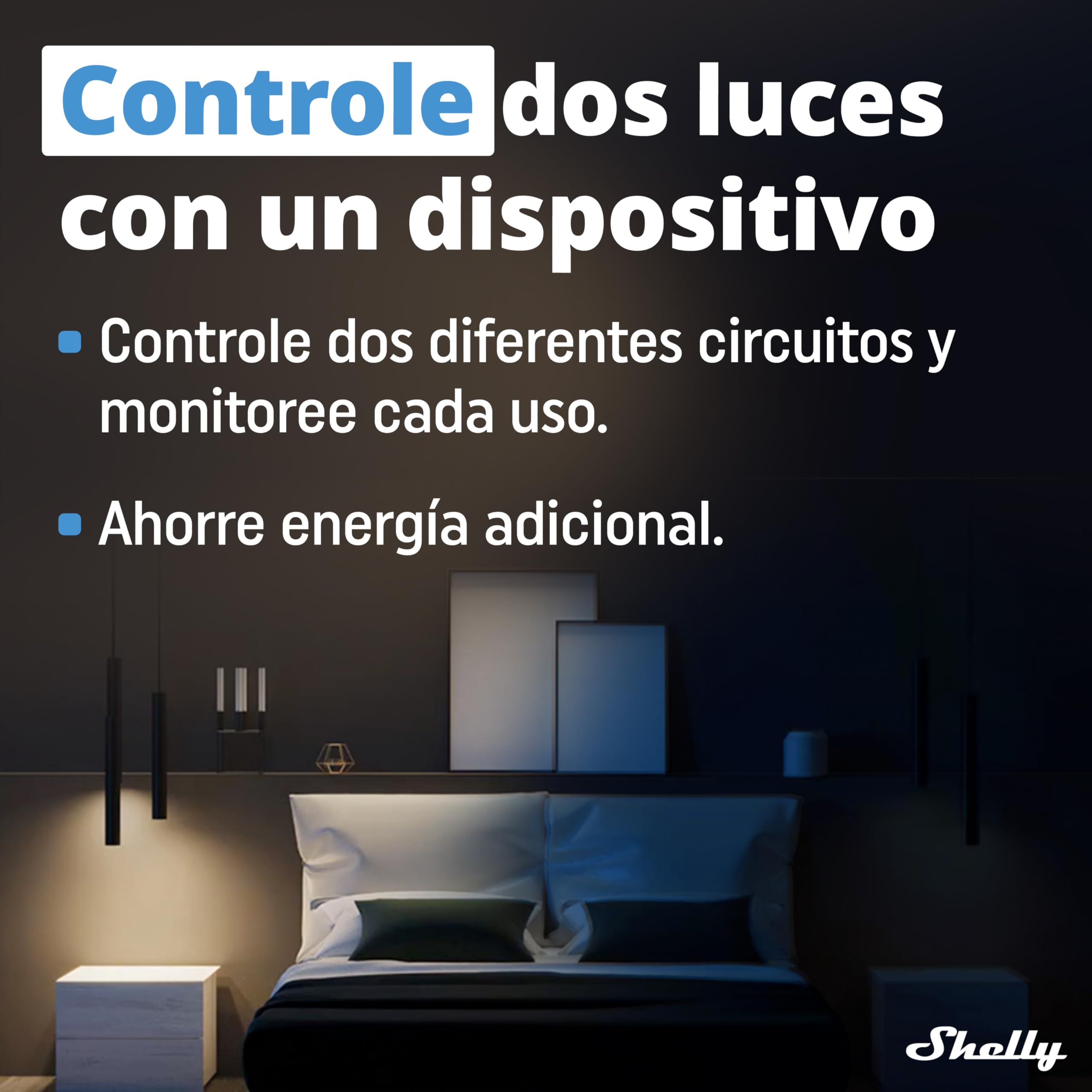 Shelly Wave 2PM- Z-wave Smart Interruptor Relé, 2 Canales 16 A, con Medidor De Consumo, Automatización Del Hogar, Necesita Z-Wave Gateway, Bajo Consumo De Energía, Amplio Alcance