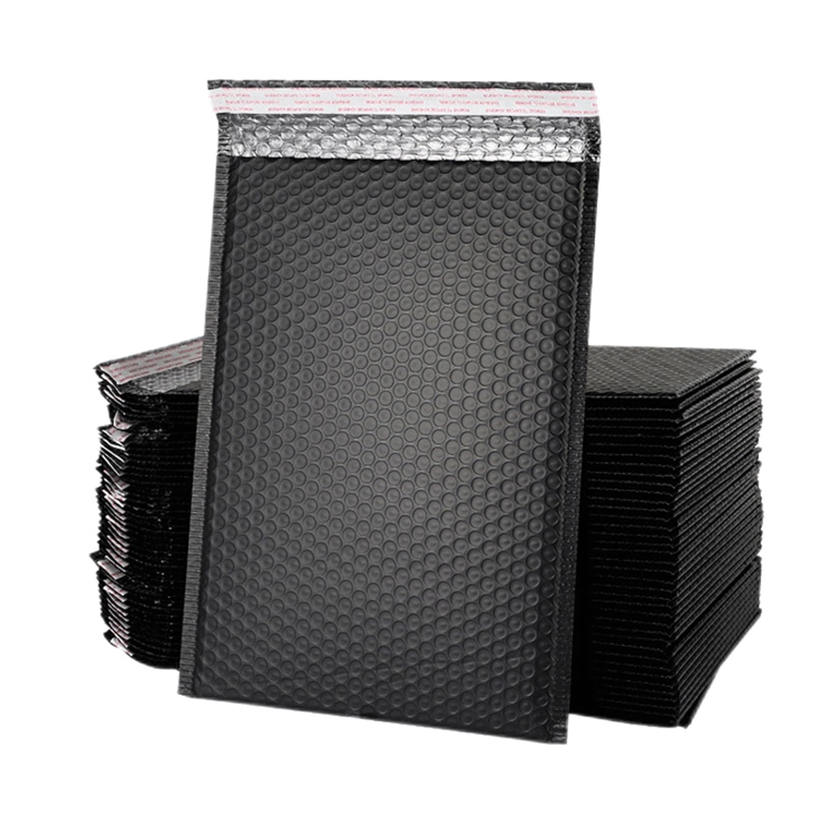 Luftpolstertaschen 50Pcs Bubble Mailers Padded Envelopes Bulk Bubble Lined Wrap Polymailer Bags for Packaging Maile Self Seal Selbstklebende Gepolsterte Versandtaschen(Black-50pcs,20 * 25cm)