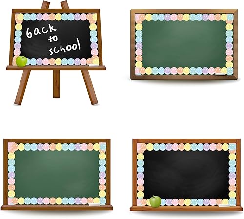 Miniatura 10 de AnyDesign - Rollo de 32.8 pies para tablón de anuncios, diseño de cara feliz, diseño motivacional con sonrisa troquelada, para aula, pizarra y