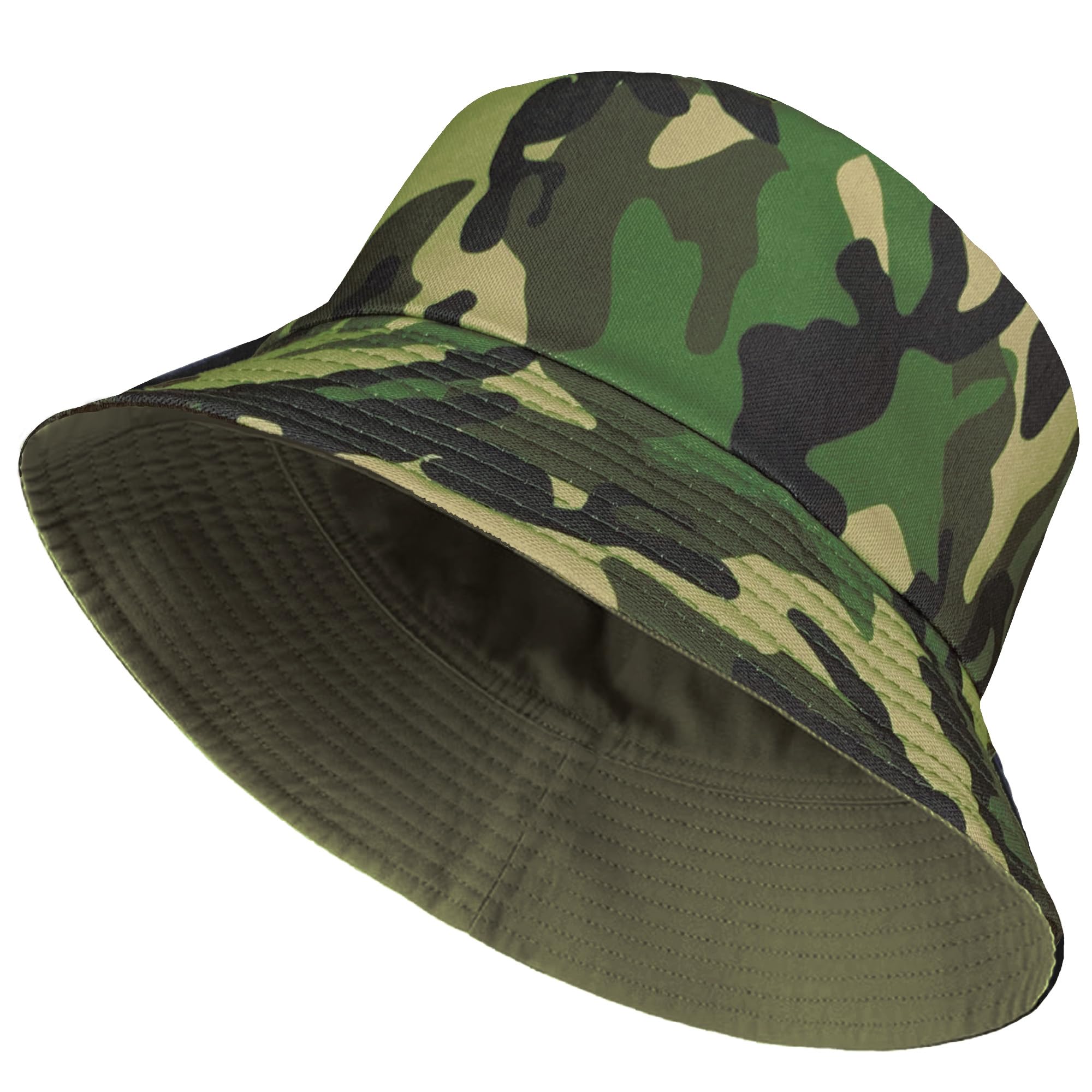 TOSKATOK® UPF 50+ Unisex Fully Reversible Cotton Rich Camouflage Bush/Bucket Hat-Opt-3