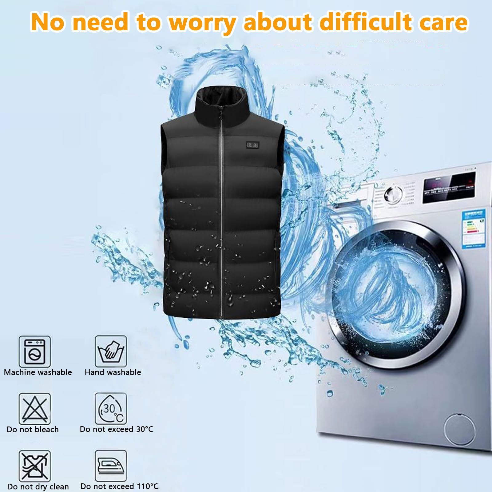 SNZ Chaleco térmico para hombres y mujeres con paquete de baterías, 12 zonas de calefacción, chaqueta térmica eléctrica para exteriores, trabajo, camping