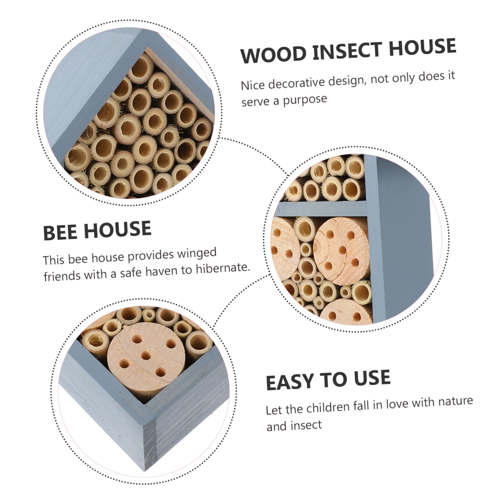 Bienenhaus für Garten Dekoratives mit Eisenhaken und Schule