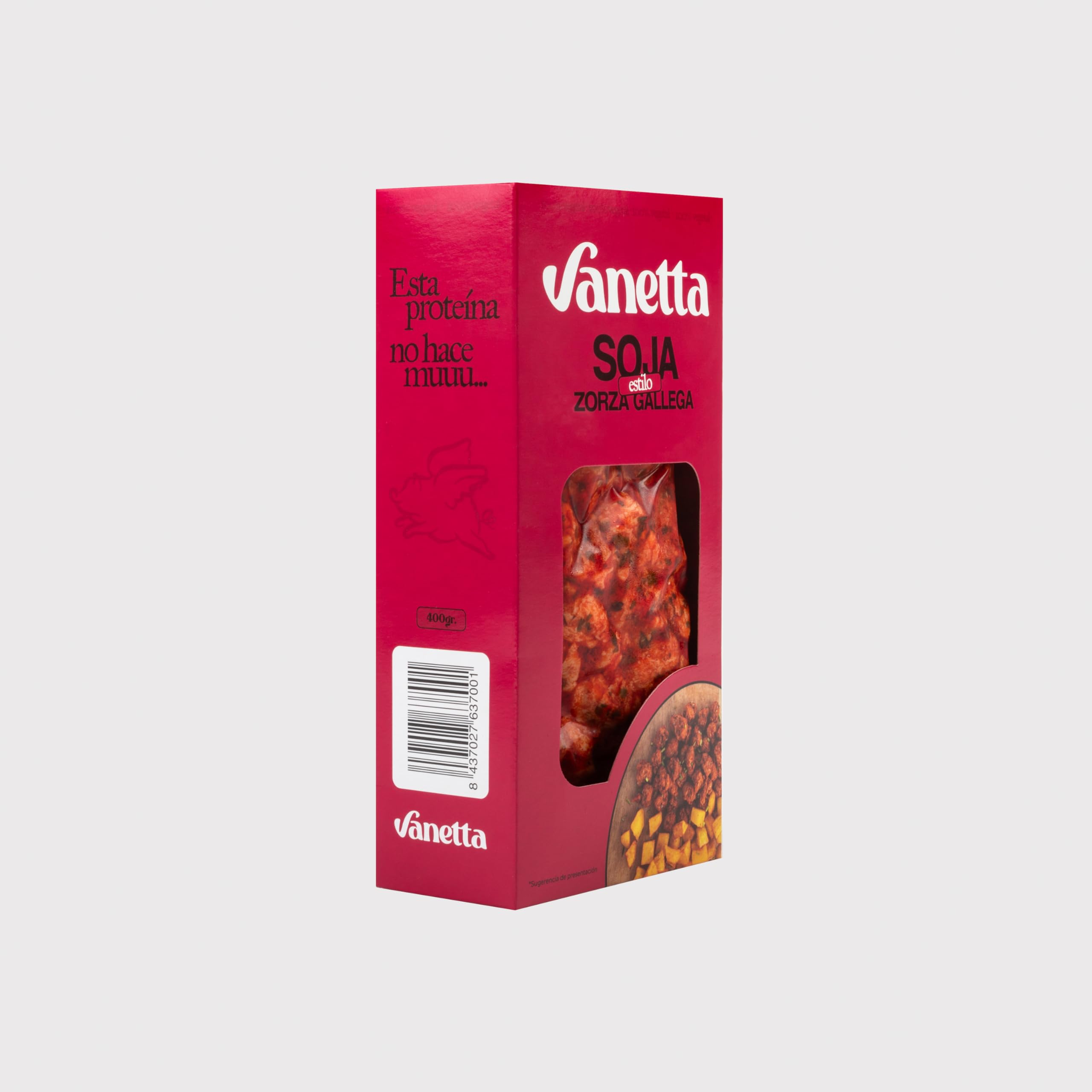 Soja estilo Zorza Gallega - Carne Vegana- (400gr) -Caja 4 unidades