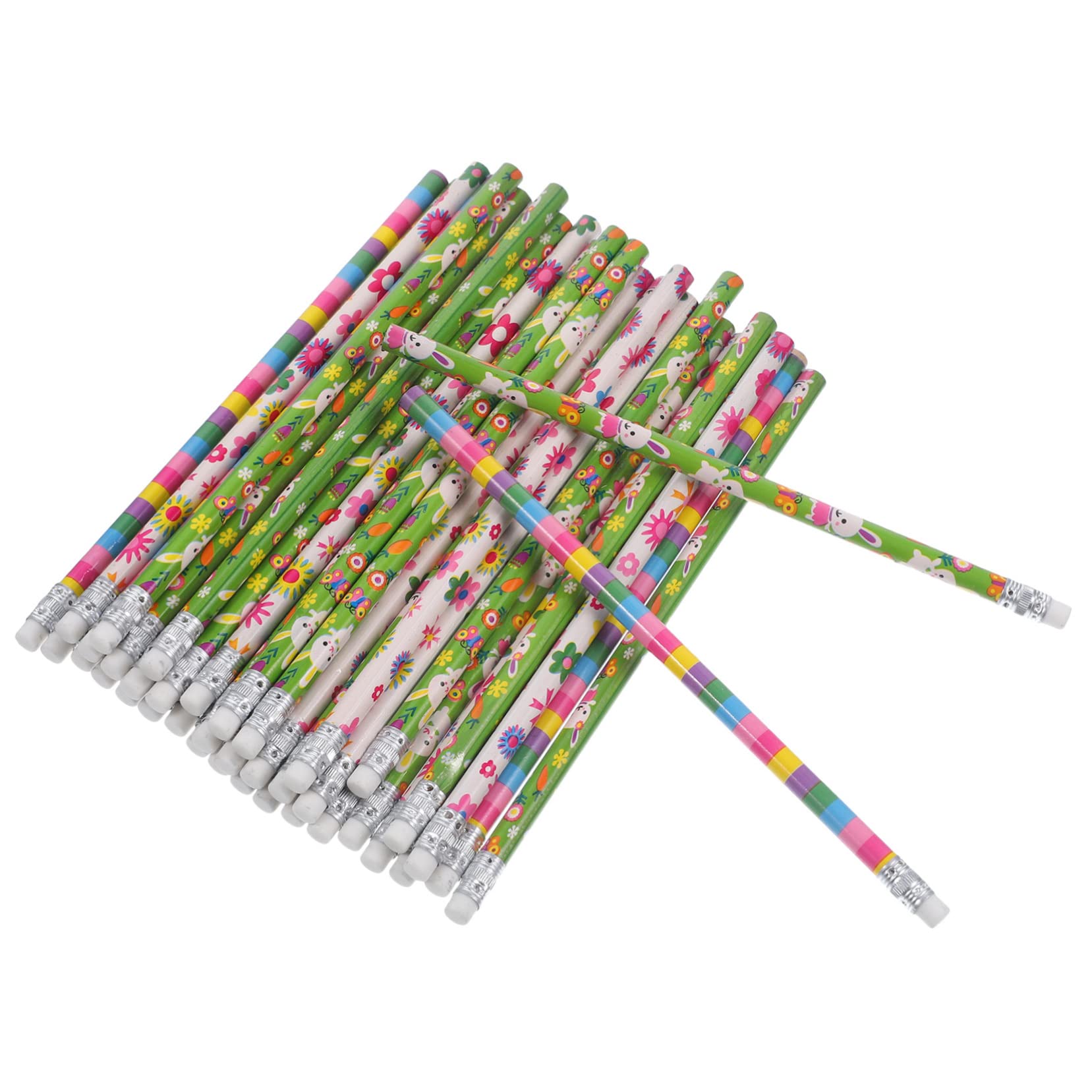 5 Ensembles Crayon Pâques Des Crayons Gomme Pastel Élèves Écrivant s De Pâques Avec Gommes À Dessin Portatif De Pâques Bois 40 Pièces * 5