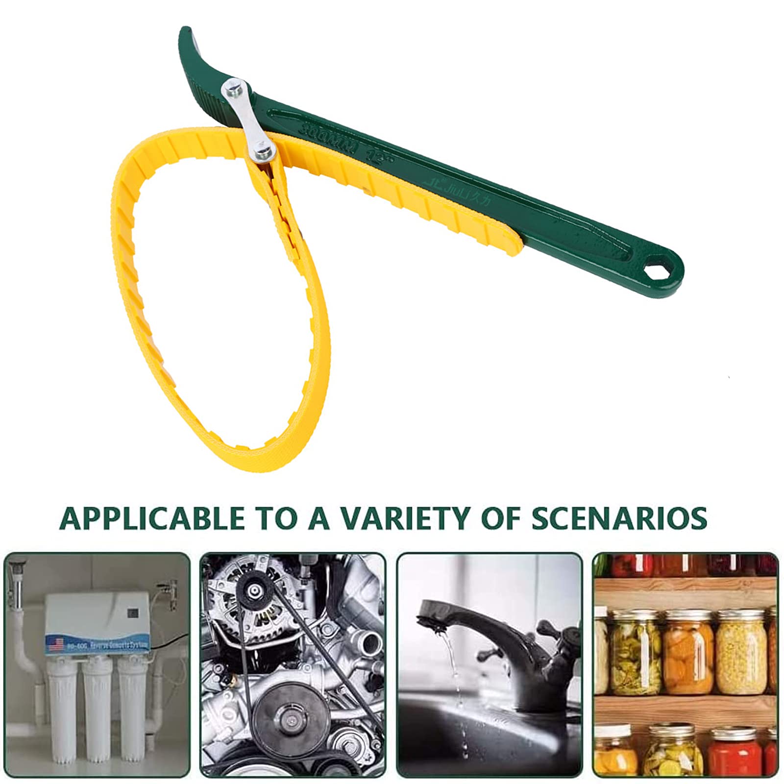 Chiave A Nastro Per Filtro Olio 12 Pollici - In Gomma Antiscivolo, Per Filtri Olio Motore E Riparazioni Auto - Foto 10